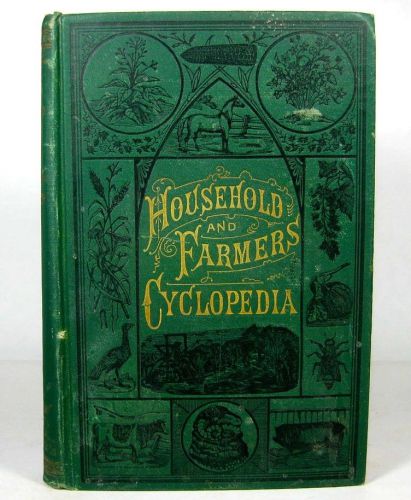 Antique VICTORIAN FARM &amp; COOKBOOK Home Bees Horse Cow Poultry Curing Tanning