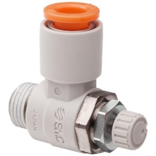 SMC AS2201F-N01-07S Air Flow Control Valve with Push-to-Connect Fitting, PBT &amp;
