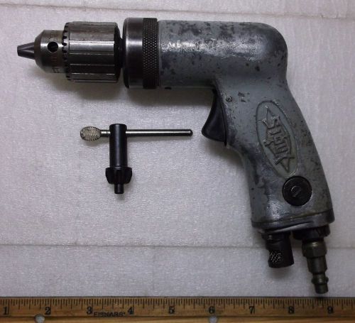 Sioux Pneumatic 3/8&#034; Drill Motor 5000 RPM with Jacobs 31BA Chuck with Chuck Key