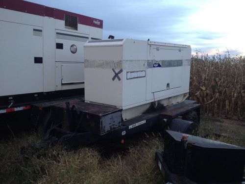 25 kw f.g. wilson generator 1999 portable double axle w/fuel tank enclosed, low for sale