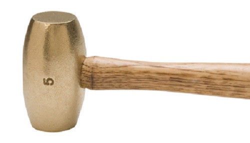 Abc hammers brass striking hammer, 5-pound, 14-inch fiberglass handle, #abc5bf for sale