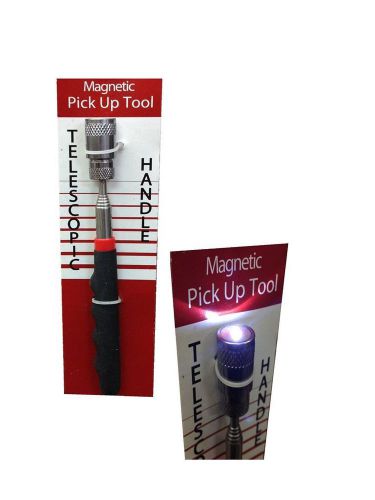 #1233 New Led Light 8 lbs Magnetic Telescopic Pick Up Grabber Mechanic Tool Gift