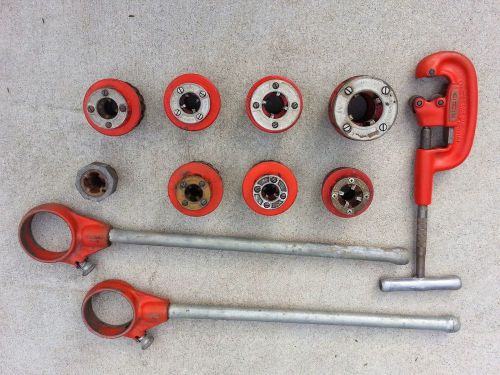 Ridgid plumbing tools - threaders, handles &amp; cutter for sale