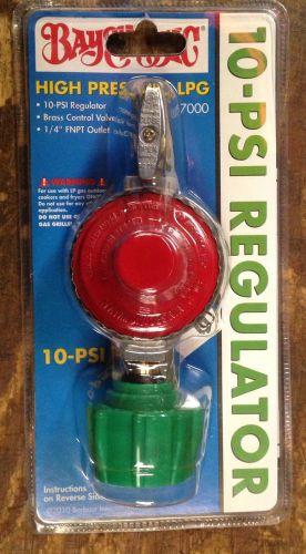 Propane HP  Regulator 10 PSI w/ qcc and Cut Off, for Cookers &amp; Smokers Torch