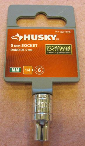 Husky 1/4 in. drive 5 mm 6-point standard socket model # h4d6p5mm for sale