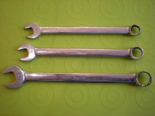 SNAP-ON Tools 3 Piece Metric Combination ‘12 Point’ Wrenches / Lot