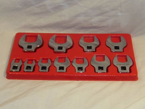 Snap On Tools, 211FCOA, Set, Wrench, Crowfoot Open End (11 pcs.) (3/8&#034; to 1&#034;)