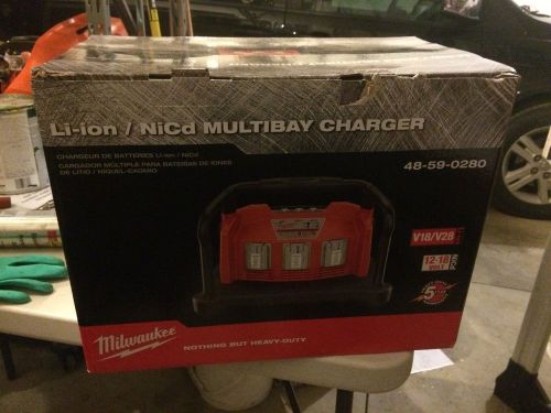 Milwaukee 48-59-0280 28 VOLTS Lithium-Ion/NiCd Multibay 3 Bay Charger