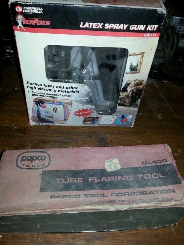 Papco Tube Flaring Tool and a Campbell Hausfeld Latex Spray Gun Kit