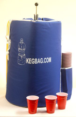 Original kegbag - insulated beer keg cooler - blue &amp; gold for sale