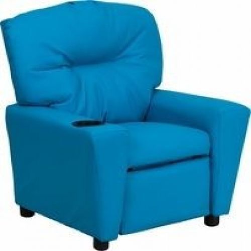 Flash furniture bt-7950-kid-turq-gg contemporary turquoise vinyl kids recliner w for sale