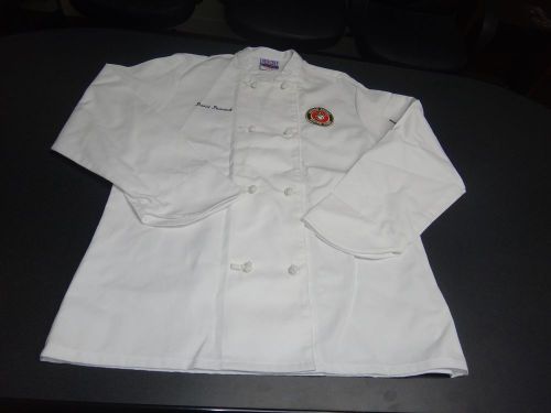 Chef&#039;s Jacket, Cook Coat, with US MARINES, Sz L  NEWCHEF UNIFORM