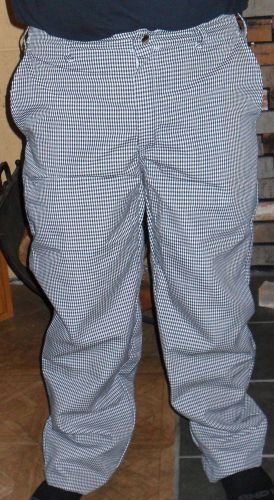 Professional chef pants xl (36-38) black &amp; white small checks new for sale