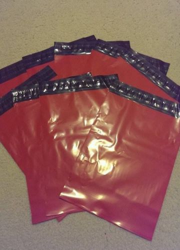 10 RED Color 9x12 Flat Poly Mailers Shipping Postal Envelope Bags Self Seal