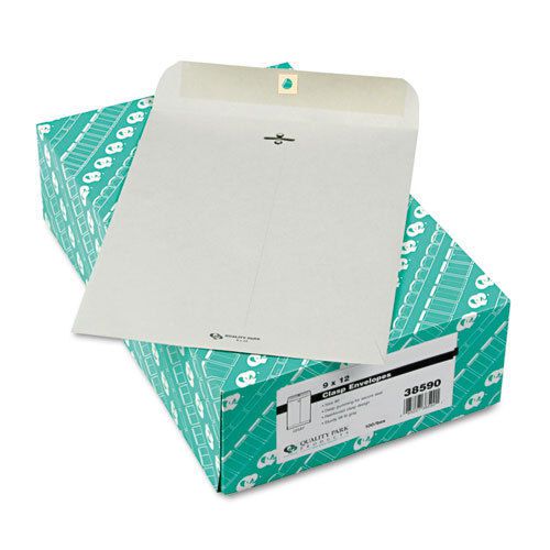 Clasp Envelope, 9 x 12, 28lb, Executive Gray, 100/Box