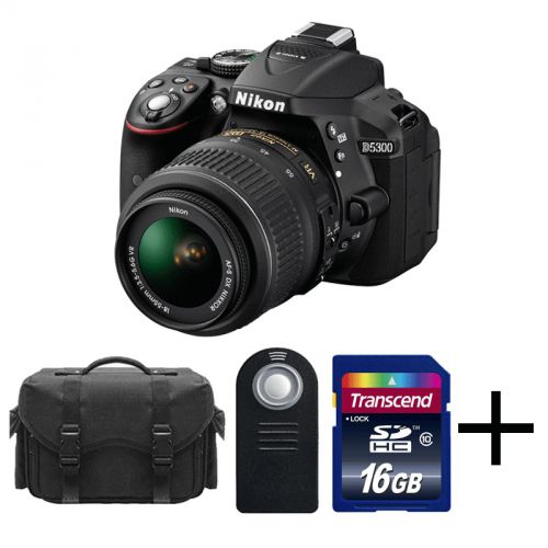 Nikon D5300 Digital SLR DSLR Camera + 18-55 VR Lens +16GB KIT &amp; More Brand New