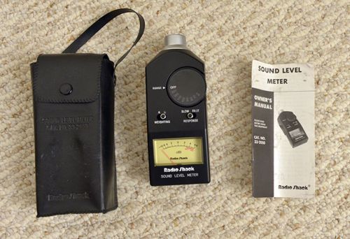 Radio Shack Sound Level Meter, Manual, and Case