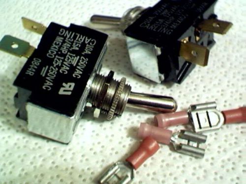 2 Carling switch 6GA5B-73 XN 1/2&#034; , SPNO spring return 15 amp 125 vac