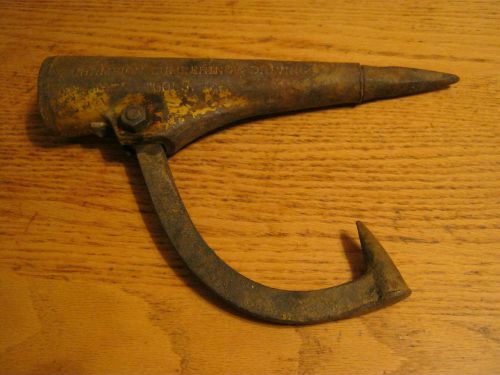 VINTAGE CANT HOOK - PEAVEY LOG ROLLER MARKED CHAMPION LUMBERING &amp; DRIVING TOOLS
