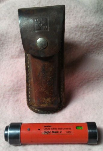Vintage David White Instruments Realist Sight Mark 2 5502 &amp; Leather Belt Case