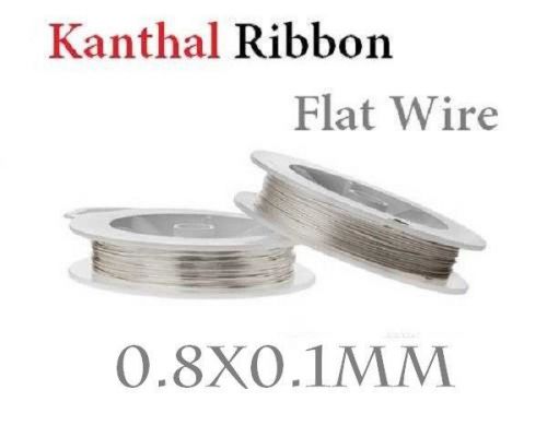 Kanthal 0.8x0.1mm flat ribbon heating a1 wire 20m  5.76 ohms/ft resistance diy for sale