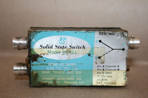 SANDERS ASSOCIATES SOLID STATE SWITCH MODEL DS201