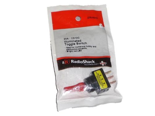 New RadioShack 20A • 12VDC Illuminated Toggle Switch 275-0010