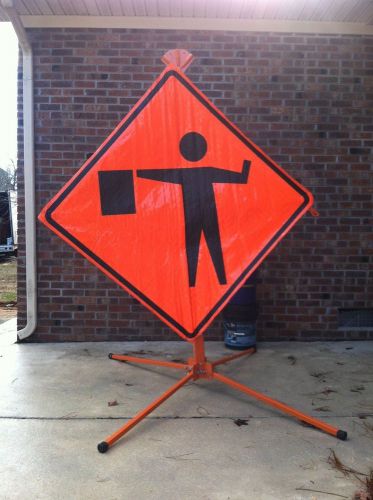 Flagger Ahead Symbol 48&#034; Road Construction Signs