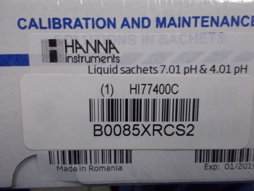 Hanna Instruments Liquid sachets 7.01 pH &amp; 4.01 pH HI 77400C