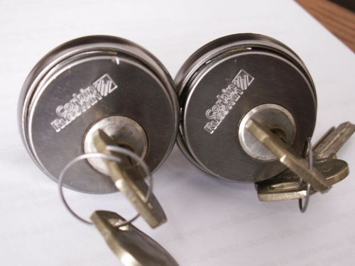 Vintage 2 Corbin Russwin Mortise Cylinder Locks 2 Uncut Keys For Both Locks