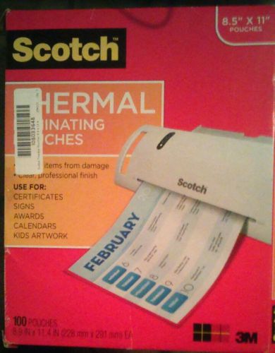 Scotch Thermal Laminating Pouches approximately 100 pcs. Size 8.9&#034;x11.4&#034;