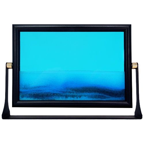 Sand in Motion Art Decor Desktop Office Picture Blue  4  colors - 7&#034;