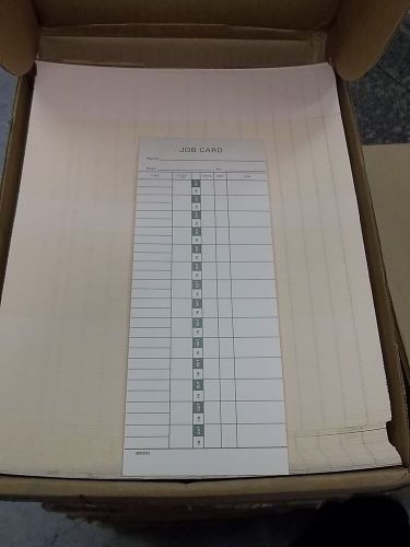 Case of 1000 Time Cards (Job Cards)