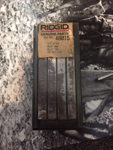 Ridgid 5/8&#034; -11 UNC Alloy Steel Universal Right Hand Bolt Dies 48015 NOS Rust