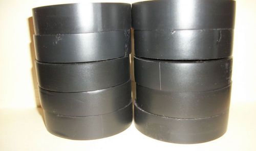 LOT OF 10 - 60ftx3/4&#034;x7ml ROLLS BLACK ELECTRICAL TAPE NEW BUT OUT OF PACKAGING