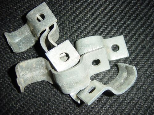 10pcs 3/8&#034; STEEL CLAMPS, STRAPS FOR CONDUIT OR CABLE NEW