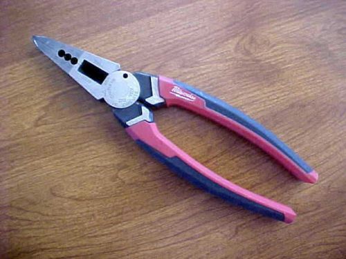 GOOD USED MILWAUKEE 48-22-3068 ? ELECTRICAL PLIERS CUTTERS TOOL W/FREE SHIPPING