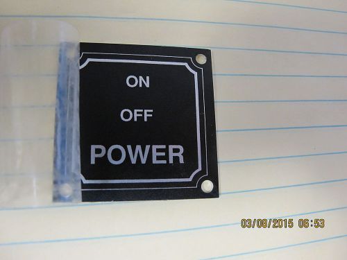 Lot of (10) Switch Instruction Plate “POWER ON OFF” 1.688” x 1.688” MILITARY QUA