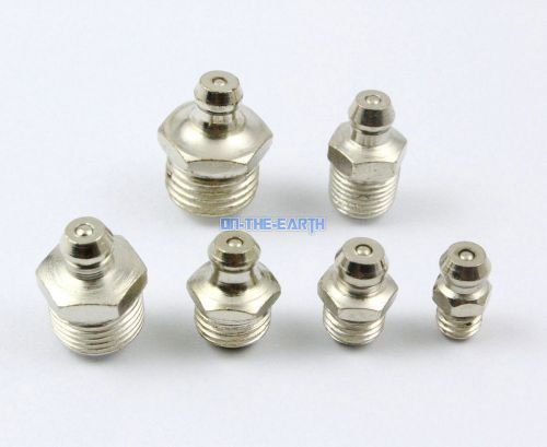 10 Pieces M14 Nickel Plated Iron Straight Grease Zerk Grease Nipple Fitting
