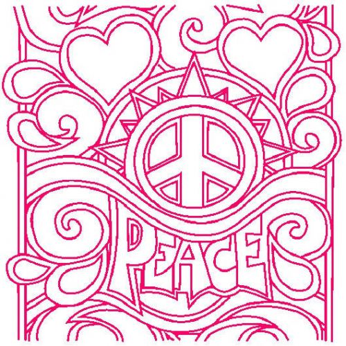 30 Custom Pink Peace Art Personalized Address Labels