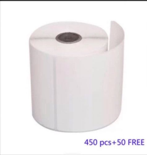 1 Roll 4&#034;x6&#034;x500 Blank Direct Thermal Labels for Zebra ZP-450 ZP-500 (450+50)