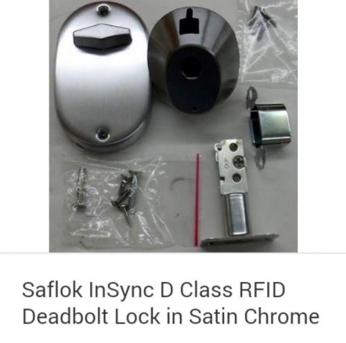 Saflok Insync D Class RFID Deadbolt Lock In Satin Chrome