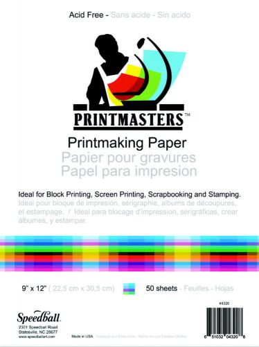Speedball Print Master Block Printing Paper, 60 Pound, 18 X 24 Inches, Pack o...