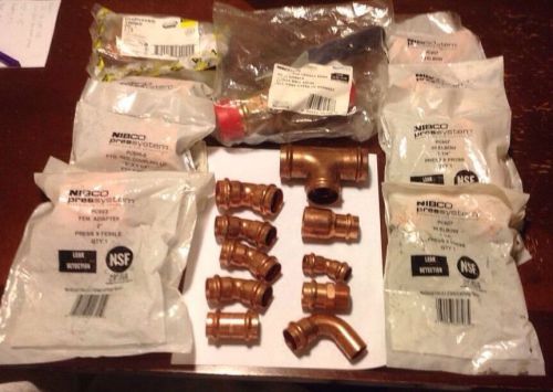 Lot of copper propress fittings, nibco press fitting (presssystem) pc-585-70 for sale
