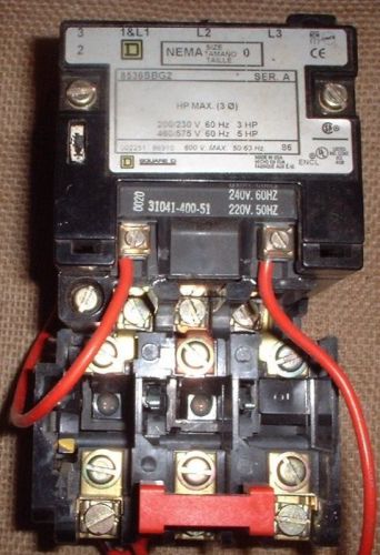 Square d magnetic starter switch 3 phase 200/230 460/575 volt 5 hp 3536sb02v03 for sale