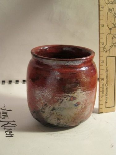 Raku &#034;Second&#034; Pottery Cup Pencil Holder by Amy Klein