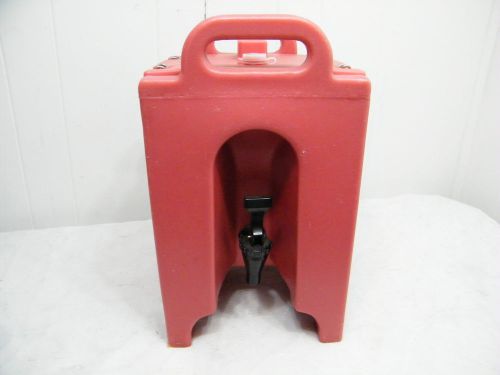 Cambro 100 lcd hot / cold coffee tea beverage red dispenser 1.5 gallon container for sale