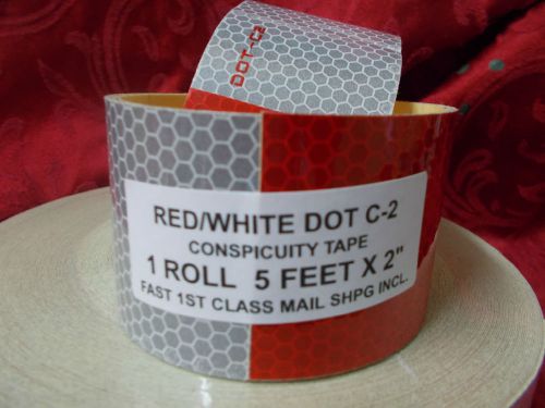 Dot-c2 reflective conspicuity tape safety 5 foot roll  * free  fast shipping!!! for sale