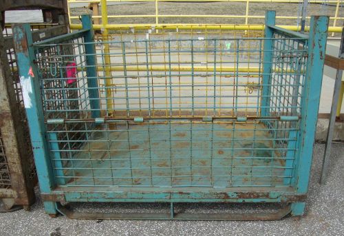 WIRE BASKET 54&#034;L x44&#034;D x 401&#034;H - 319 POUNDS - SOLID STEEL BOTTOM