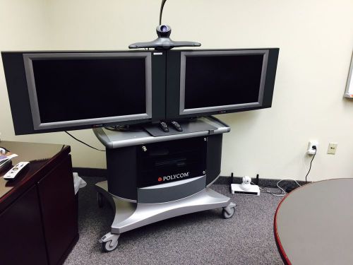 Polycom VSX 8000 Media Center w Dual 32&#034; Displays Video Conferencing